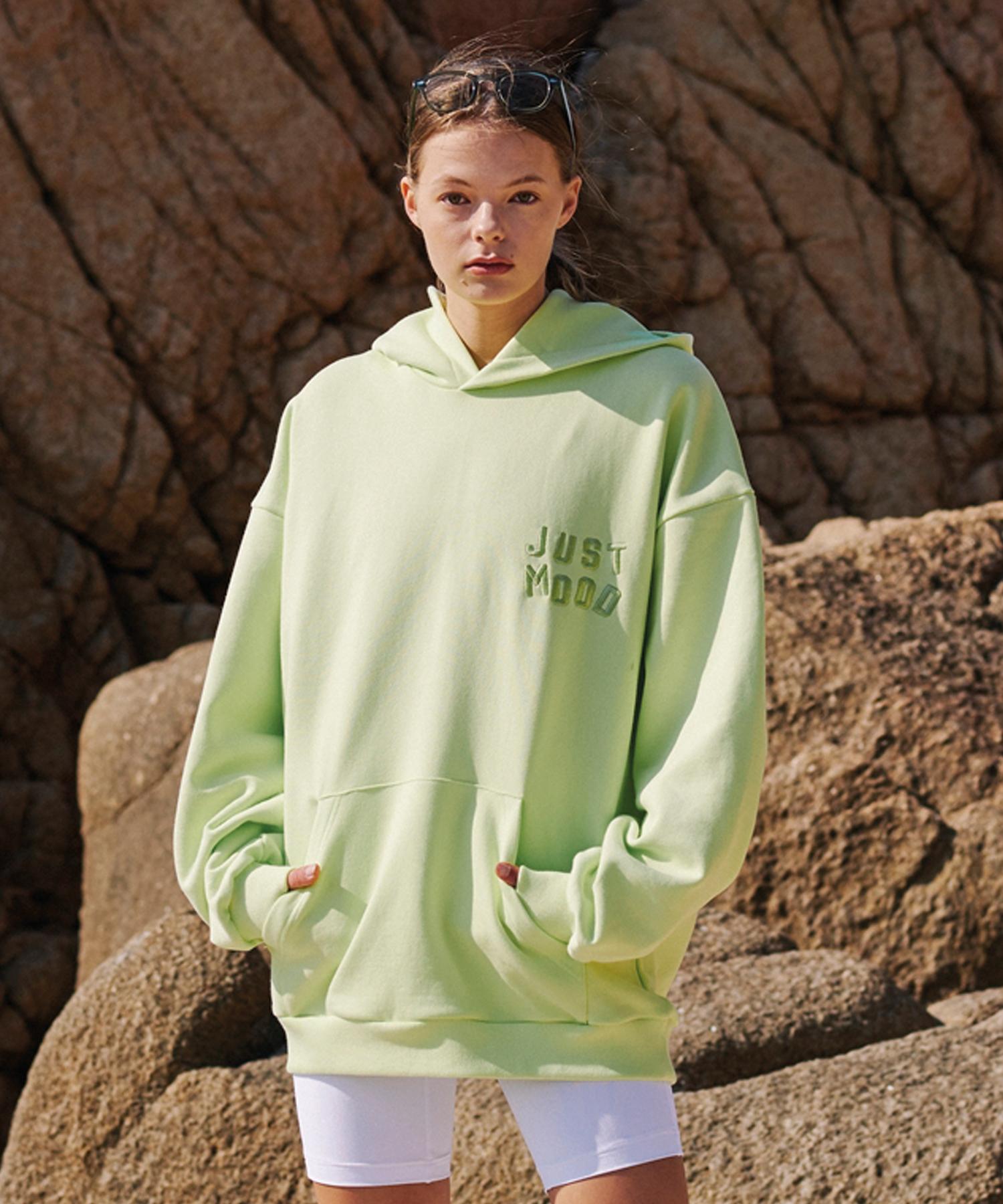 Just Mood Essential Over Hoodie - Lime Lime/Free