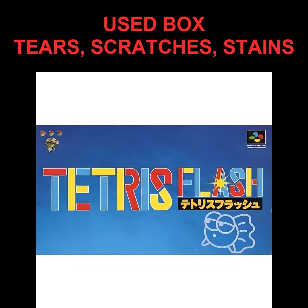 Used Tetris 2 (Tetris Flash) SFC SNES Super Famicom SHVC-27 Tested Working Nintendo Puzzle Bullet-Proof Software NTSC-J Super Nintendo Cartridge