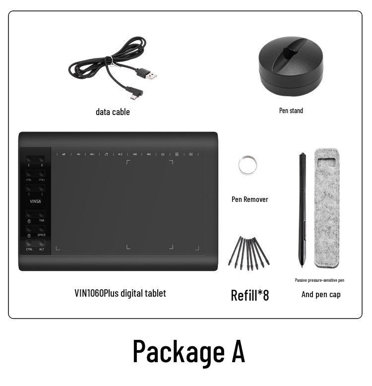 VINSA Wencai 1060Plus Digital Drawing Tablet with Android Compatibility