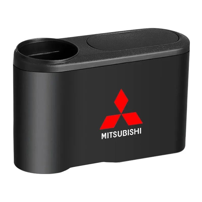 Hanging Car Trash Can Auto Emblem Garbage Box Accessories for Mitsubishi Outlander Lancer 10 9 Eclipse L200 Pajero ASX RALLIART LG3