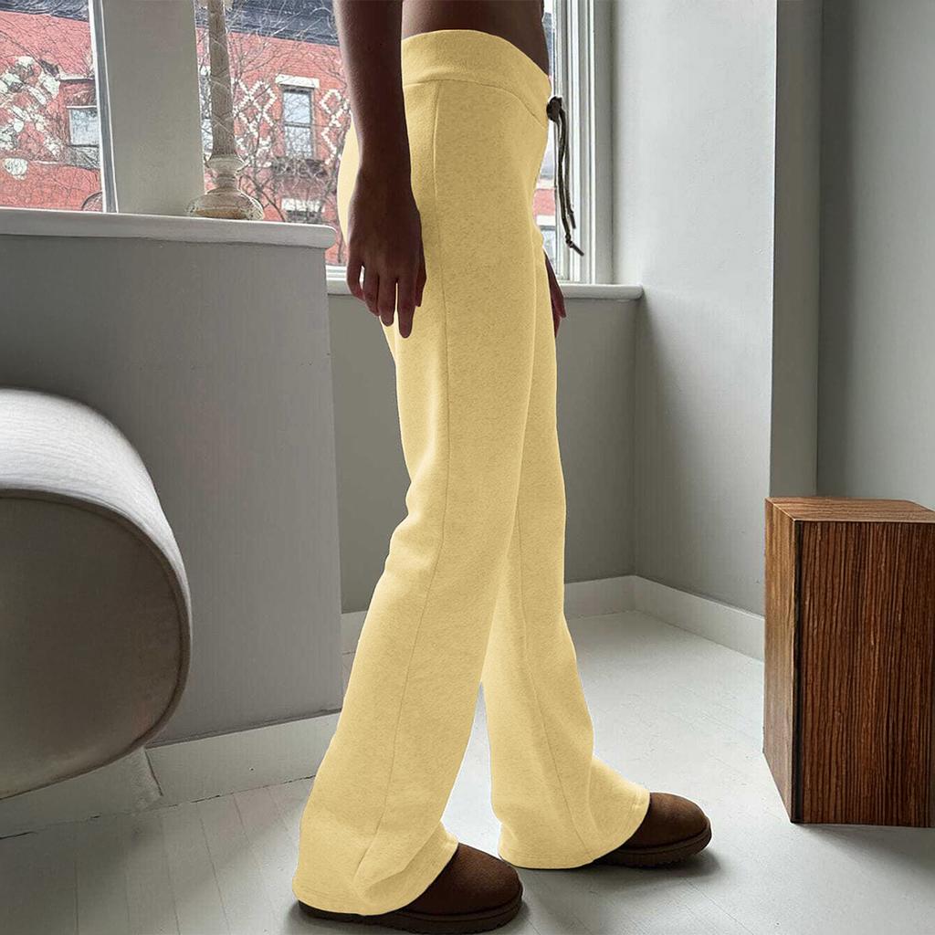 Fashionable and Sporty Simple Solid Color Casual Versatile Trousers for Women 2025 Autumn and Winter New Style