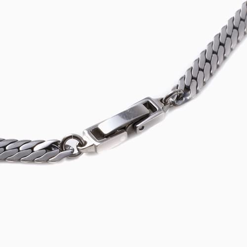 Unisex Titanium Necklace, 60cm, 5mm Wide, Pure Titanium Herringbone Necklace, Men's Jewelry, Italian Design