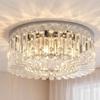 Crystal Chandeliers with 160 Crystal Pendants, 6-Light Ceiling Light for Living Room, Bedroom Dining Room, Silver Tone