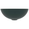Ceramic Wash Basin Dark Green Round
