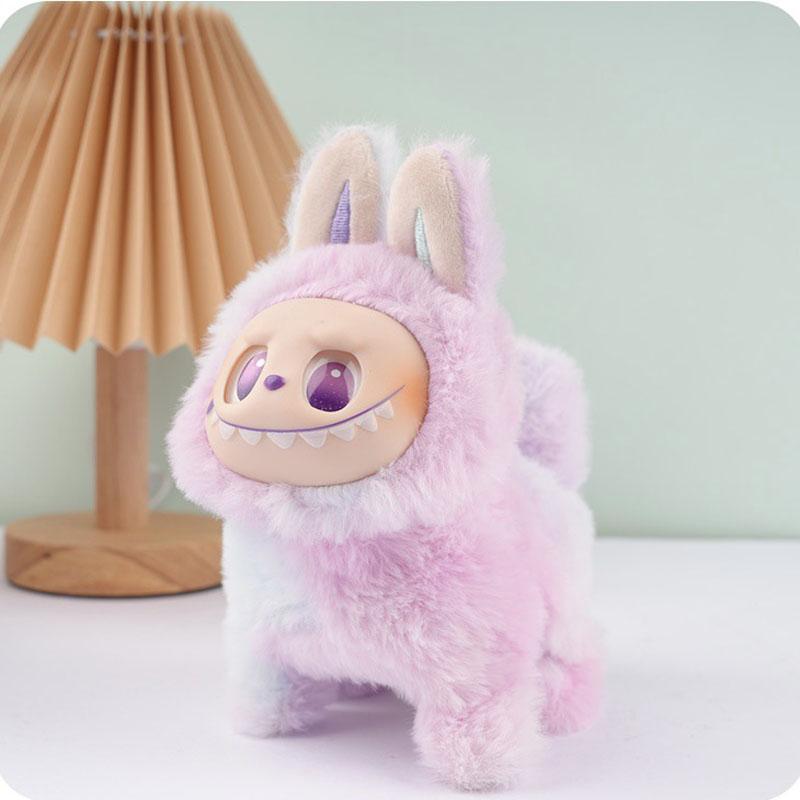 

Colorful plush cartoon silicone face, can glow, walk and sing. LabuGO toy 17.5cm
