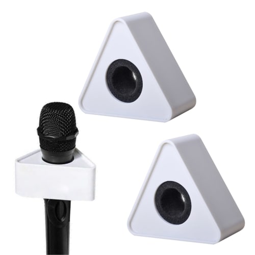 Felimoa Microphone Flags for Interviews, Triangular, Approx. 40mm Diameter, Set of 2