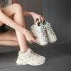 Fashion 2025 Spring New Women's Shoes All Math Platform Sneakers Height Increase 6CM Thick Bottom Casual Shoes Sports Shoes Mesh Tennis