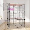 3 Tiers Indoor Cat Enclosures W/ Hammock & Bed Cat Wire Kennel Crate Kitten Playpen Cage Large Exercise Place Ideal for 1-3Cats