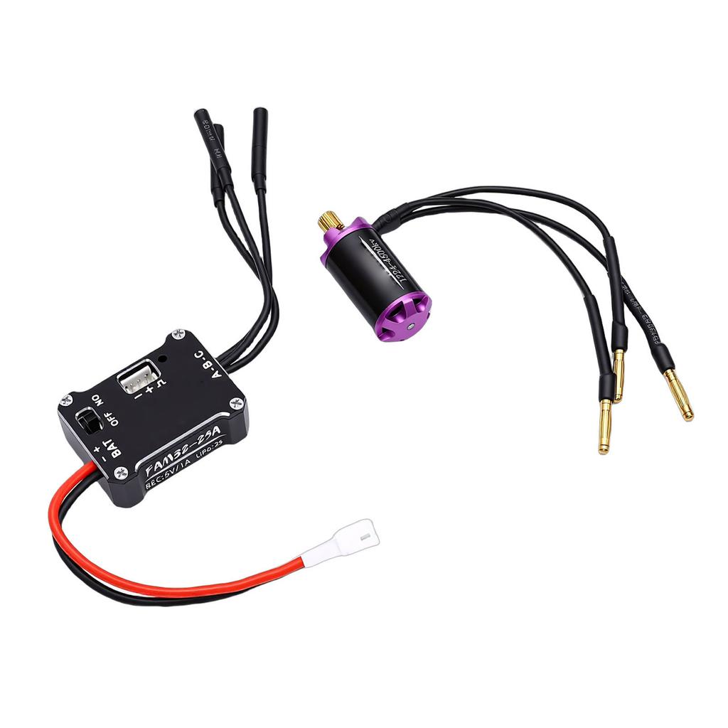 1224 4500KV Brushless Motor 25A ESC Fit for SCX24 1 24 Model Cars RC Brushless Motor ESC Combo