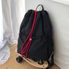 Schoolbag New Casual Backpack Drawstring Beam Contrasting Color Versatile Large Capacity Outdoor Mountaineering Hiking Backpack