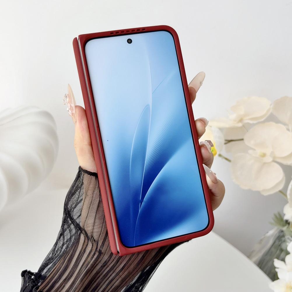 Skin-friendly Solid Color Phone Case For VIVO X Fold 6 vivo x fold 5 3 pro Magnetic Central Axis with Front Frame Back Cover
