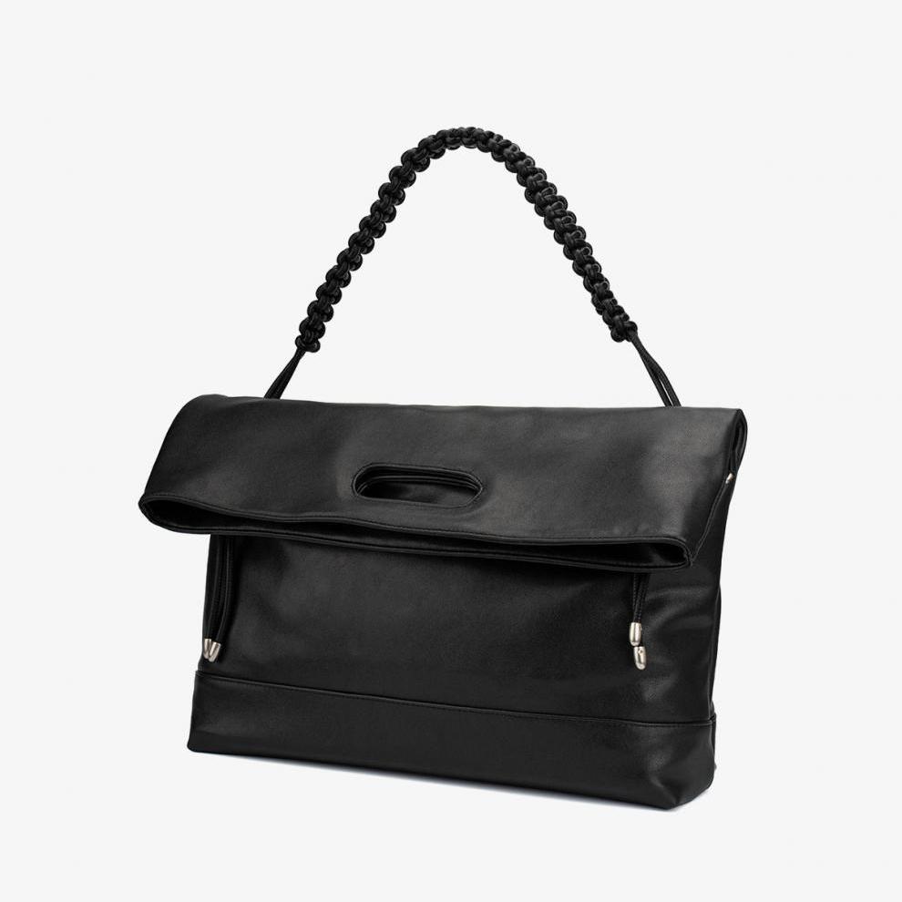 Men Soft Leather Relaxed Style Messenger Bag Large Capacity Crossbody Shoulder Bag Holds 16 Inch Notebook чёрный