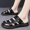 Men's sandals summer new fashion trend versatile personality platform two wear bag head slippers travel beach sandals