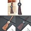 Minimalist Flower Keychain Woven Bag Charm With Faux Leather For Women