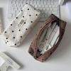 Large Capacity Polka Dot Pencil Case Cute Design Stationery Pen Bag  School Use