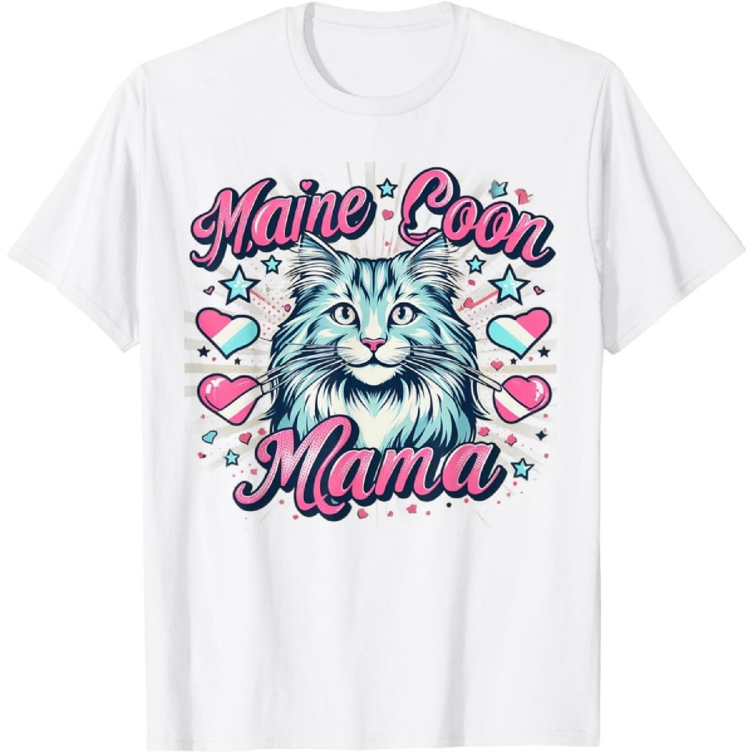 Maine Coon Cat Breed Pet - Maine Coon Mama T-Shirt(1) XXXXXL белый