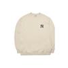MLB Sweatshirts Unisex Cream Crew Neck Moderate Regular 3AMTC0114-50CRS