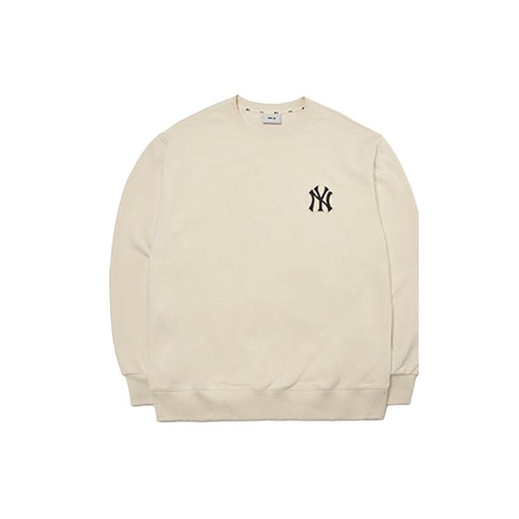 MLB Sweatshirts Unisex Cream Crew Neck Moderate Regular 3AMTC0114-50CRS