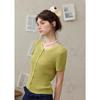 Women's Slim Fit Round Neck Knit Cardigan