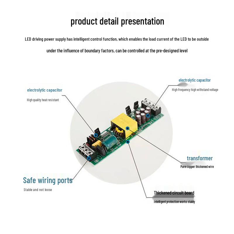 Silent LED 220-to-12 Converter: Low Voltage Linear Light Transformer & Controller for Light Strips.