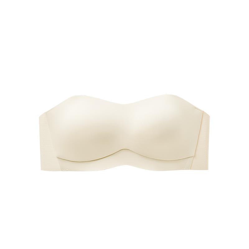 Japanese summer strapless underwear women's non-slip will not fall off, anti-light invisible tube top gathering seamless breathable bra