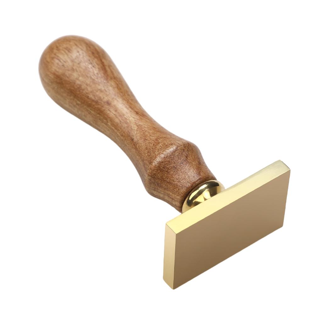 Craft Stamp Head with Wood Handle Set for Seal Card Envelope Unfinished Seal Stamp Round Square Flower Heart Stamp Head