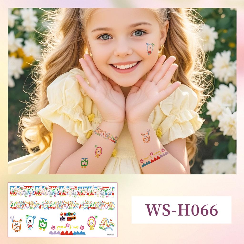 Grenzüberschreitend Beliebt Klein Frisch Erwachsenen Finger Tattoo Aufkleber Wasserdicht Niedlich Kinder Armband Narbenabdeckung