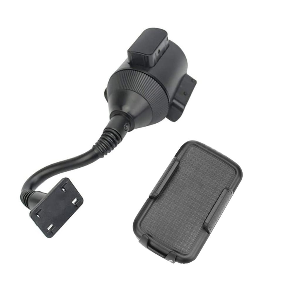 Adjustable Gooseneck Car Cup Holder Phone Mount for iPhone Samsung Galaxy Google and More Devices 360° Rotation