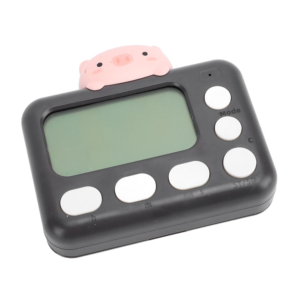 Digital Kitchen Timer Magnetic Forward Backward Countdown LCD Display Cute Cartoon Portable Desk