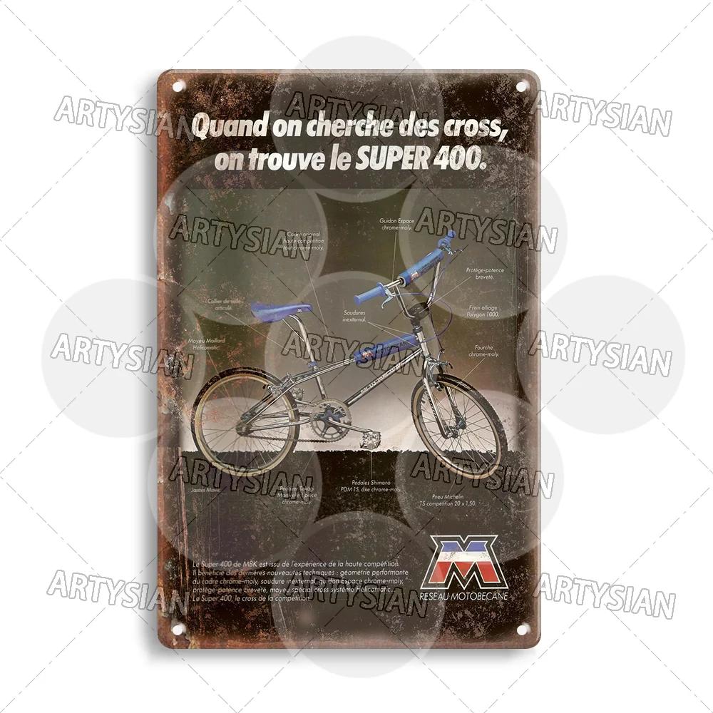 Vintage BMX Bike Metal Sign Bicycle Motocross Plaque Racing ACS TUF Pedals Procraft Kuwahara Raleigh Mongoose Dyno Diamond Back