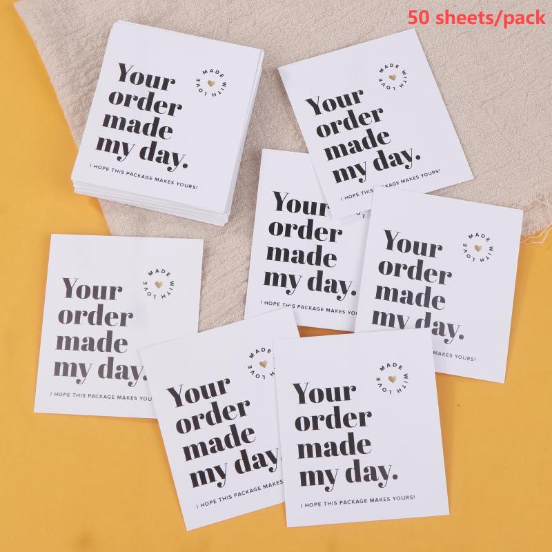 50 шт. благодарственных открыток для малого бизнеса, благодарственные письма за поддержку моего малого бизнеса.