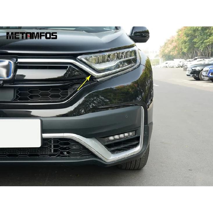 Front Upper Grille Racing Grill Strip Cover Molding Trim For Honda CR-V CRV    Carbon Fiber Accessories Car Styling