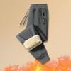 Winter Lamb Wool Pants Men's Fleece Thickened Winter Casual Pants Men's Sports Leggings Black Trousers Men's