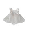 Baby Girl Sleeveless Mesh Romper for Summer Photoshoot Lightweight Bodysuit