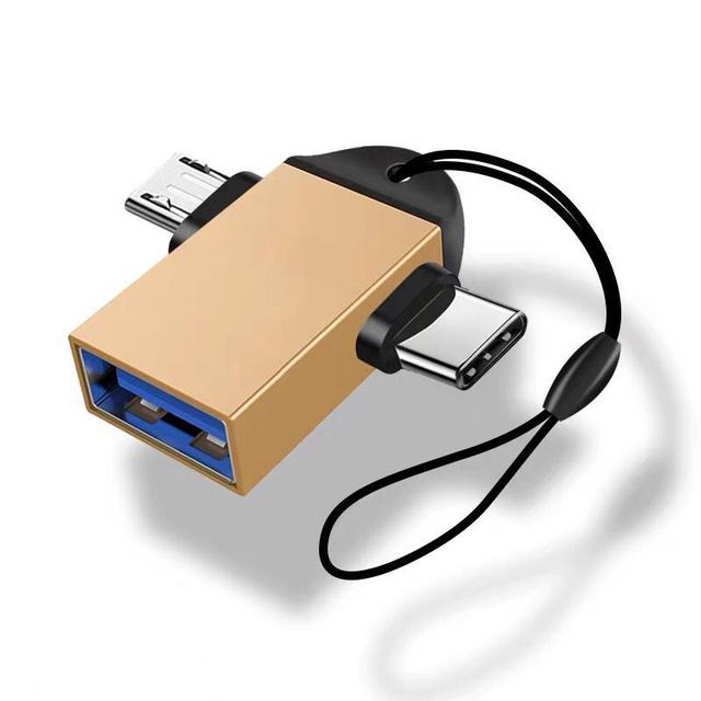 OTG Adapter USB Type C Micro USB 2 in 1 Android Mobile Phone Convertor U Disk Tablet OTG Connector USB3.0 OTG For Xiaomi
