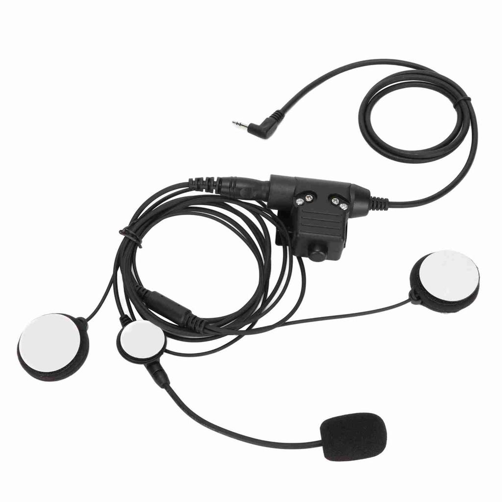 7.1mm Motorcycle Headset Bilateral Helmet Headphone with U94 PTT for MOTOROLA T5428 6200C T80 and
