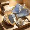 90-100g Natural Blue Chalcedony Stone Rough Agate Mineral Specimen For Jewelry Making DIY Bracelets Home Decoration Stone