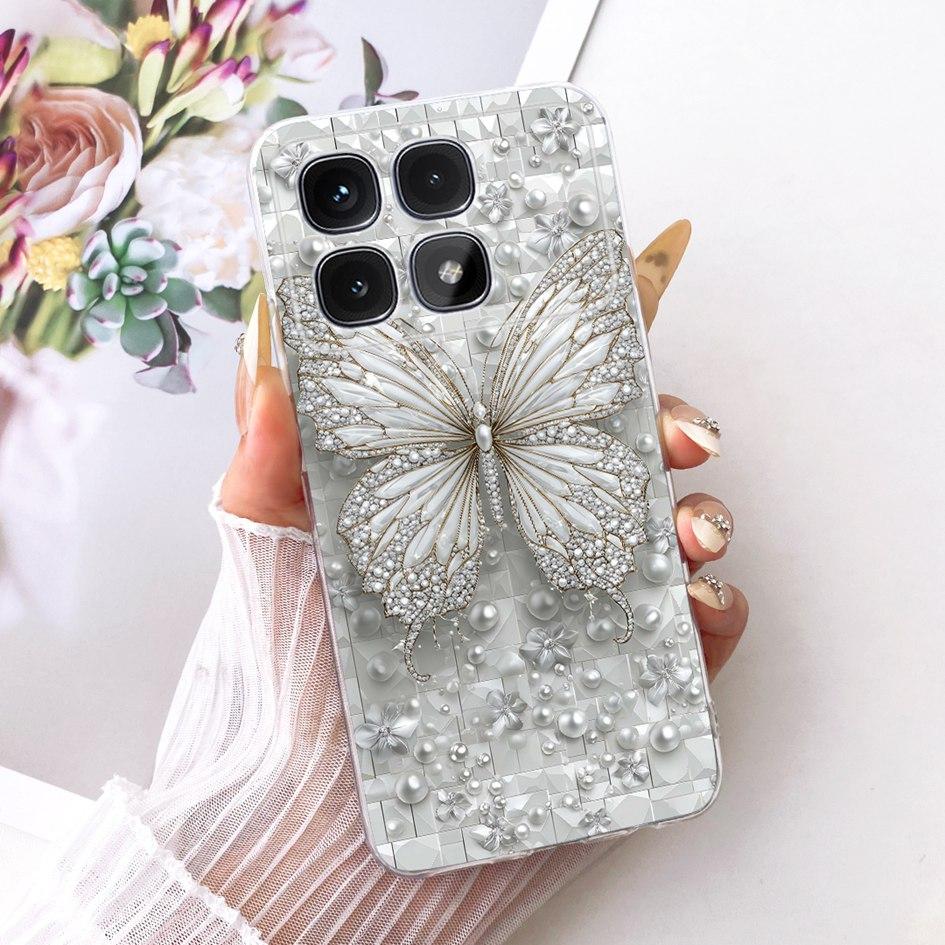 Case For Xiaomi Redmi K70 Pro Ultra Cover Popular Flower Soft Transparent Silicone Phone Shells For Xiaomi Redmi K70 K70e Fundas