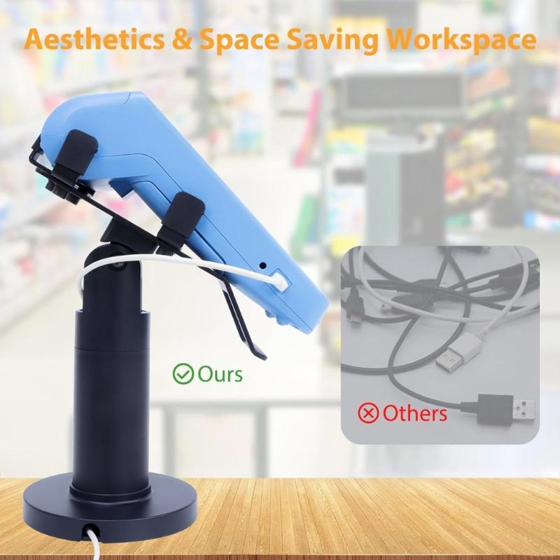 POS Machine Display Brackets Stand Retail Shop Adjustable Card Terminal Stand With Concealed Cable Channel
