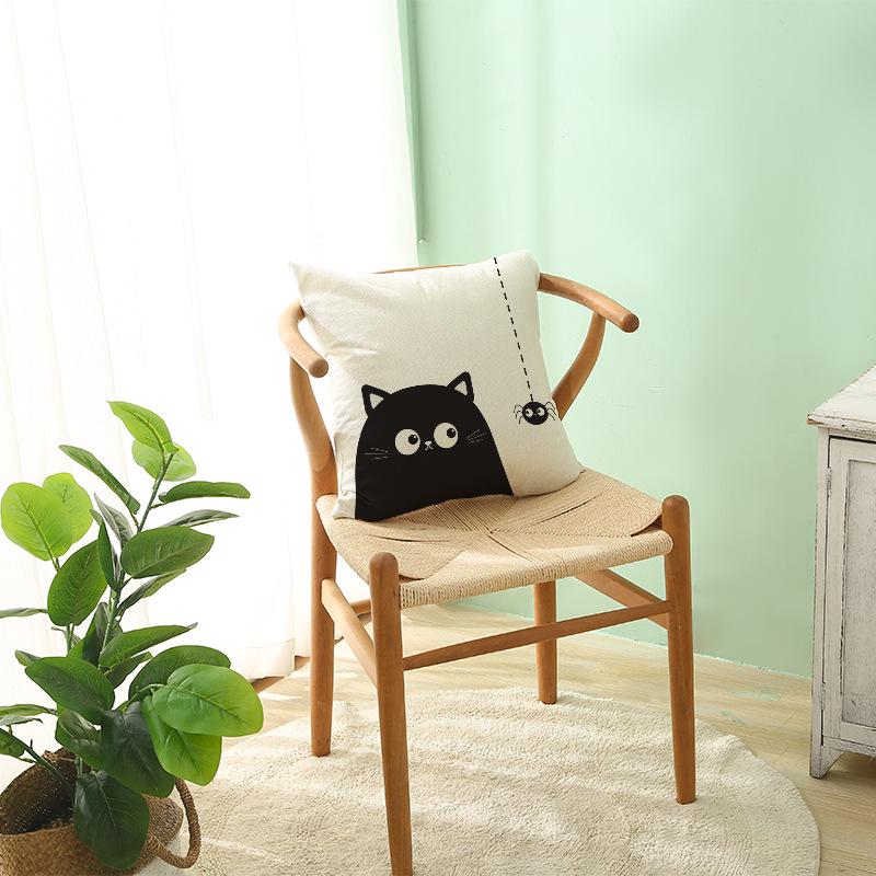 Neue Halloween Polyester Kissenbezug Zuhause Zuhause Schlafzimmer Sofa Kissen Lendenkissenbezug