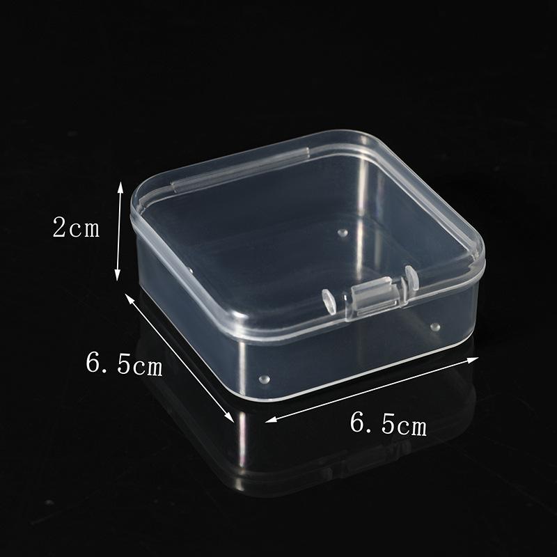Small Pp Square Transparent Gooka Diy Stationery Plastic Packaging Box Manicure Fishing Gear Storage Box Electronic Accessories Box