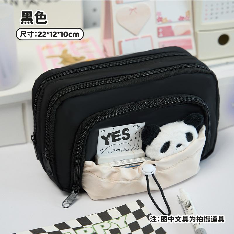 

Новый школьный сезон нишевый пенал для девочки высокая ценность большая вместимость коробка для канцелярских товаров милый многослойный пенал с передним окошком