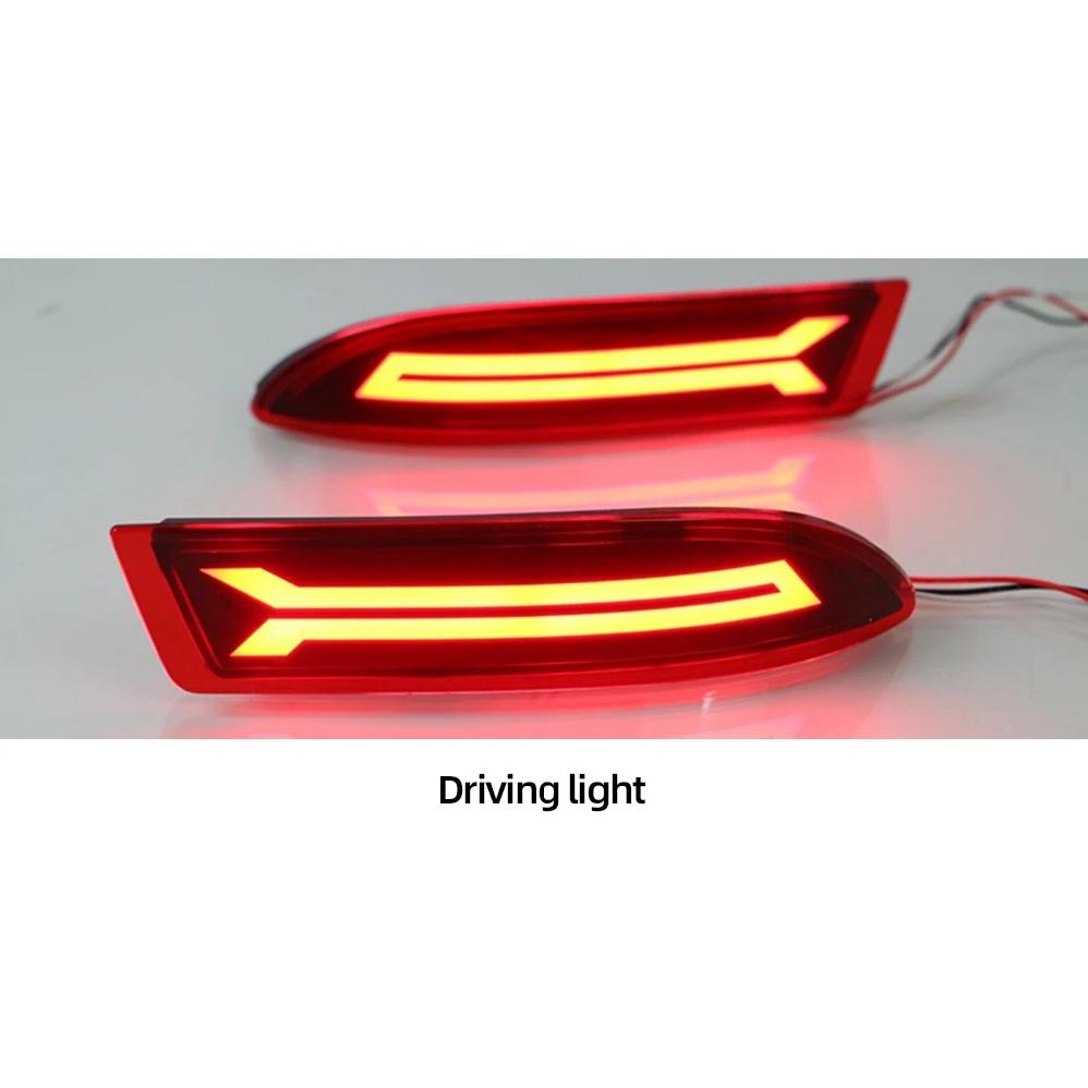 2PCS Car Reflector For Toyota Avanza 2015 2016 2017 LED Rear Fog Lamp Brake Light Bumper Light Auto Bulb Decoration Lamp