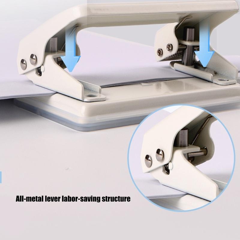 Paper Puncher Punching Machine 2 Holes Punch Portable Paper Punch Manual Puncher Office School Supplies for Student