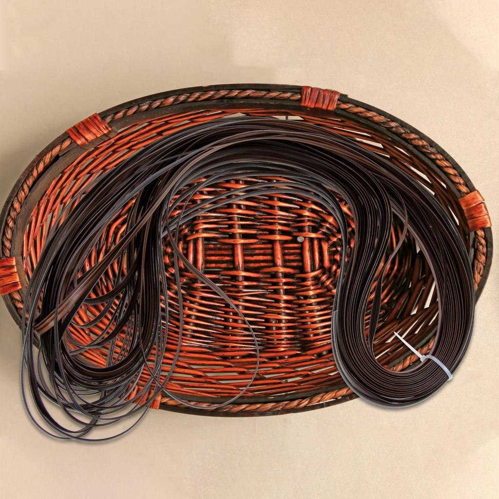 1 Roll DIY Rattan Weaving Material Strong Flexible Flat Plastic Wicker for Furniture Repair Handmade Basket Craft Projects