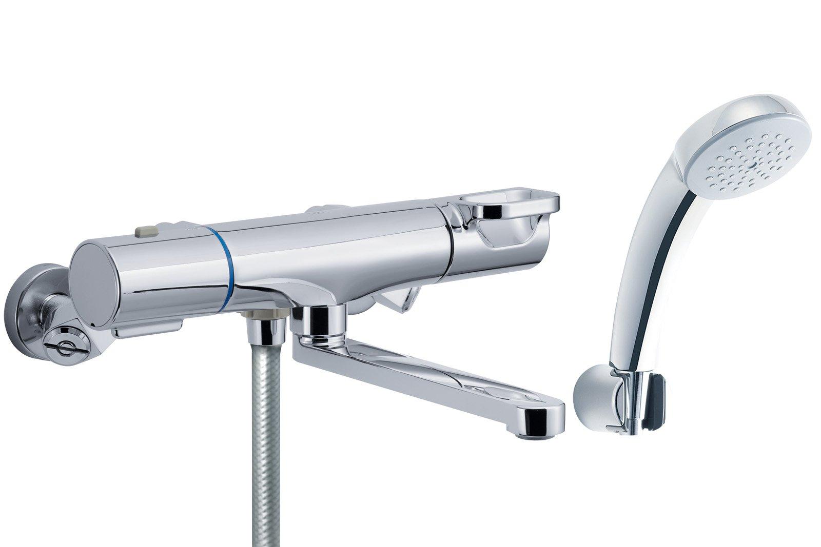 

LIXIL INAX Термостатический смеситель для душа для ванной комнаты Eco Полностью хромированный, Душ, Лейка, RBF-814