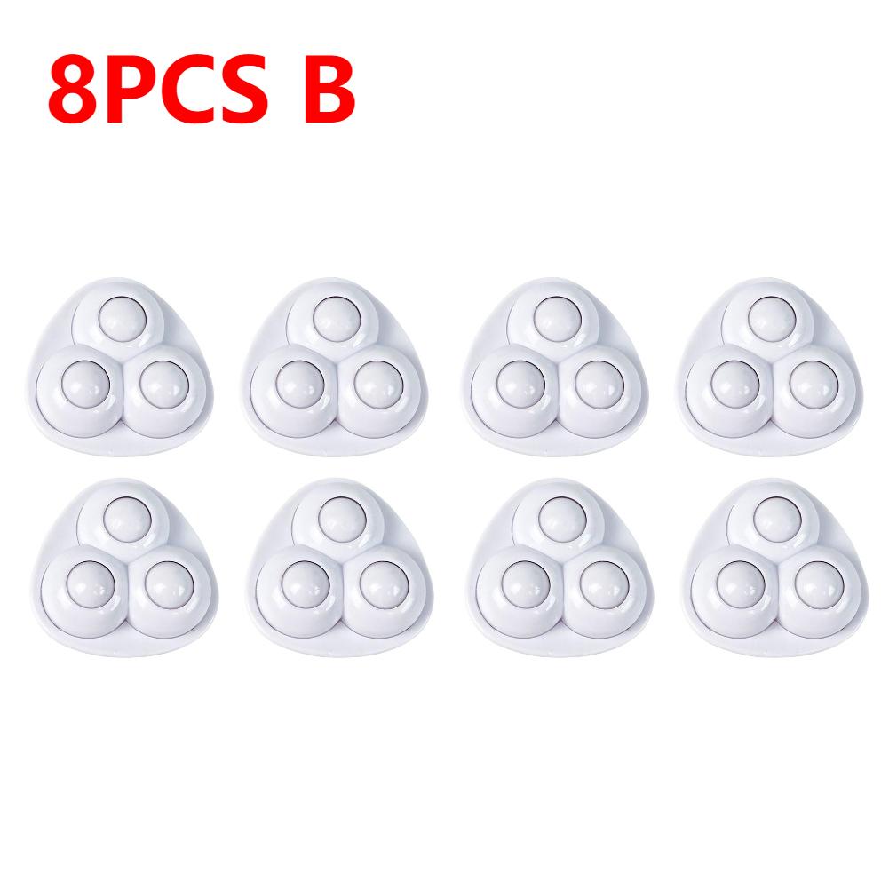 4/8Pcs Self-Adhesive Universal Wheel Mute 3 Beads Pulley Bearing For Furniture Storage Box Bedside Table Caster Move Tools