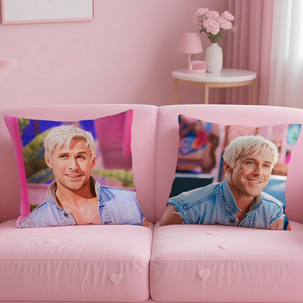 Popular Actor Ryan Gosling Cushion Cover Soft  EasyWash Pillow Case  Versatile for Couch Bed Travel and Office