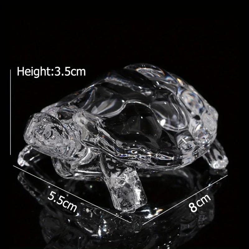1pc Crystal Turtle Ornament - Mini Lucky Desk Decor for Home Office, Feng Shui Decoration, Gift for Turtle Lovers