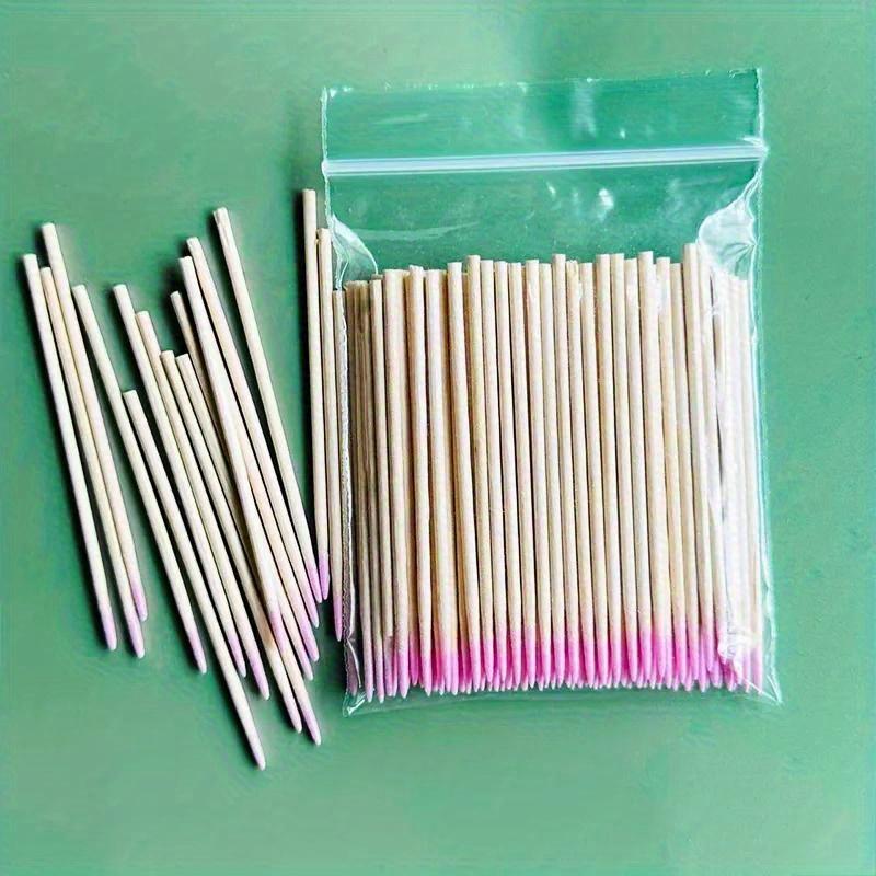 Unscented Cotton Swabs 10cm 3.94in with Precise Pointed Multi-purpose precision wooden swabs Gentle Make-up Removal, and Portable Nail Polish Remover